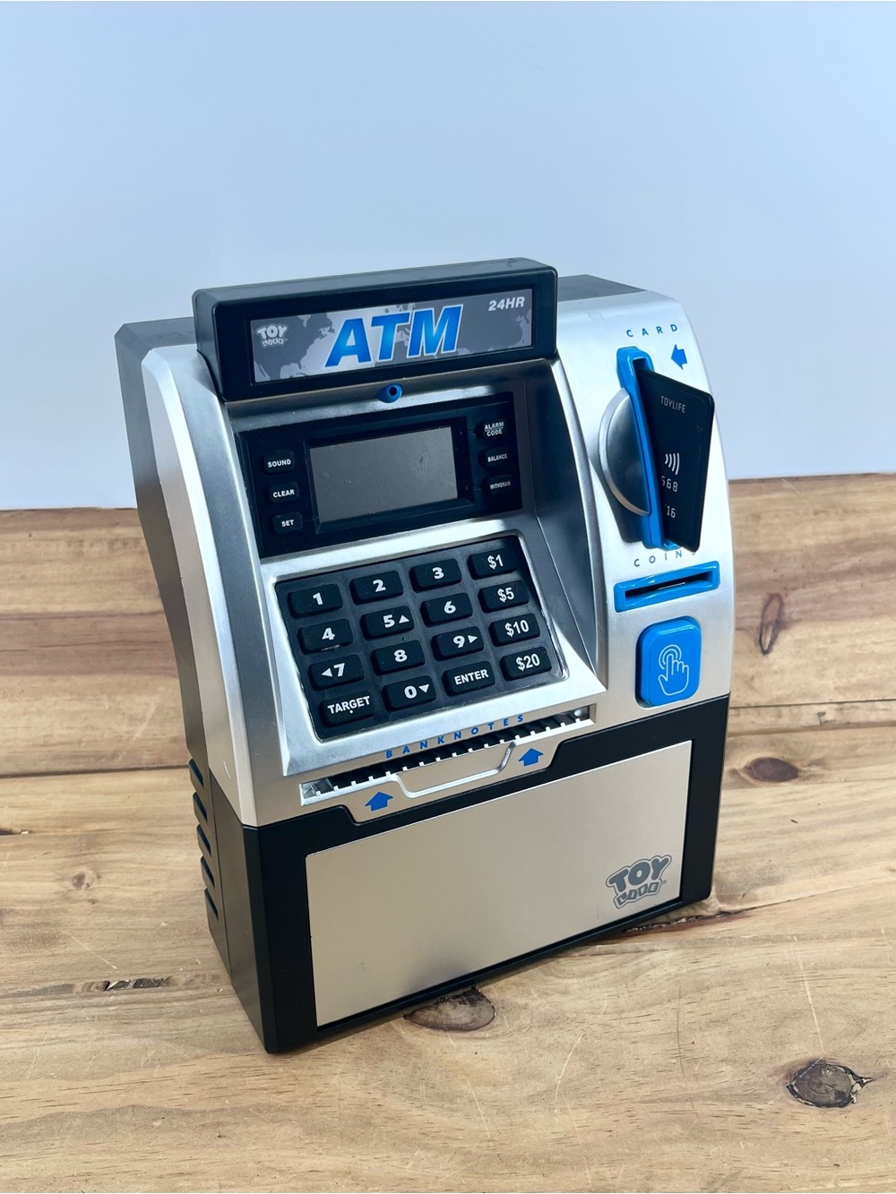 Toy Good ATM Play Money Bank - Silver and Blue